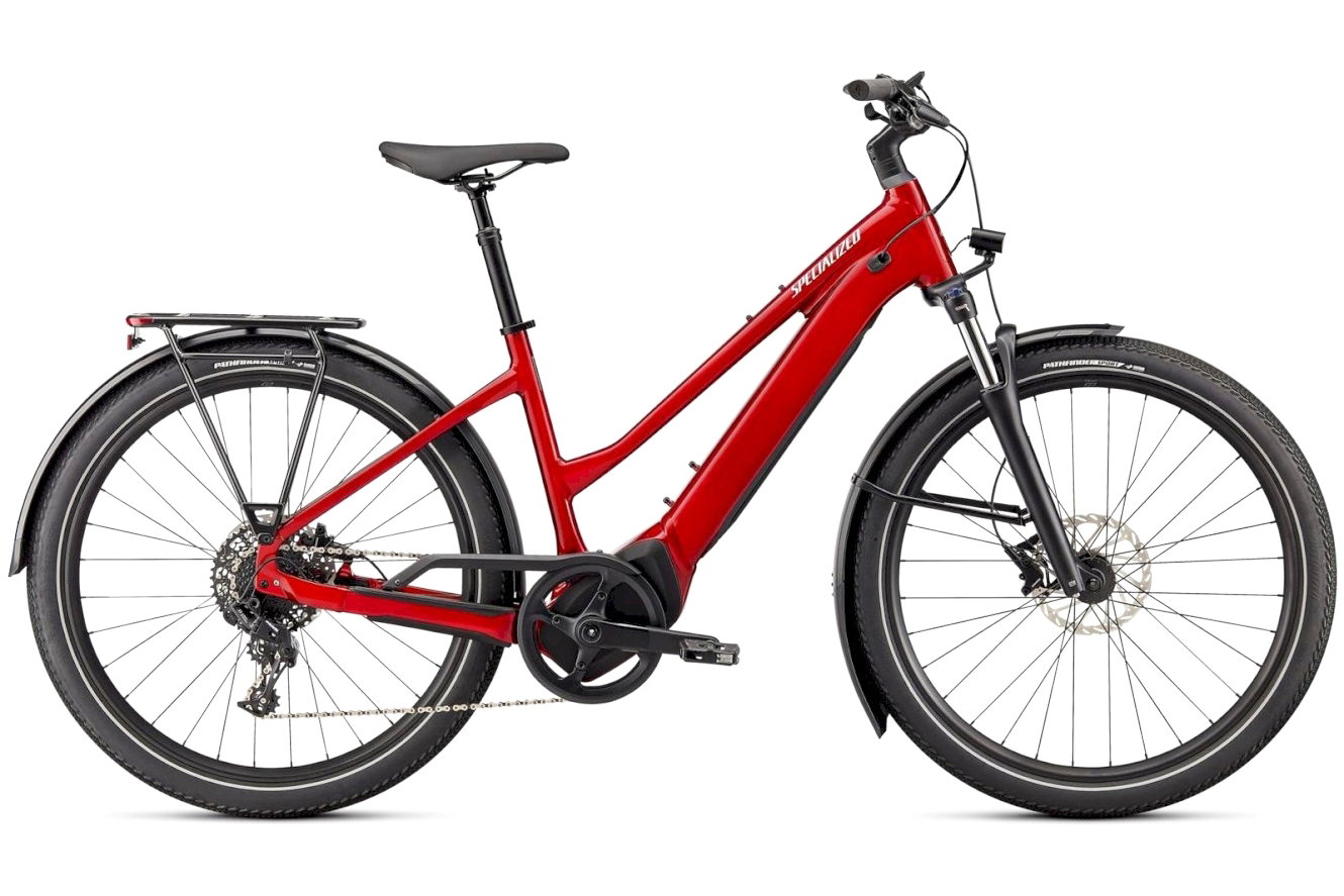SPECIALIZED Turbo Vado 4.0 Step-Through Trapez red tint / silver reflective, 28" - M