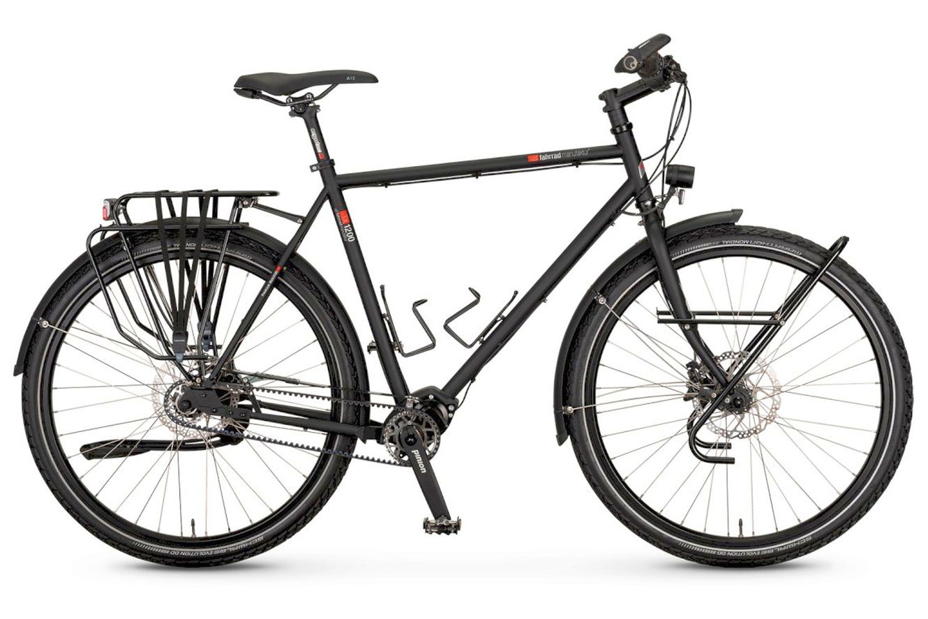 VSF Fahrradmanufaktur TX-1200 Pinion 18-Gang / Disc / Gates Diamant ebony matt, 62 cm | (27,5"")