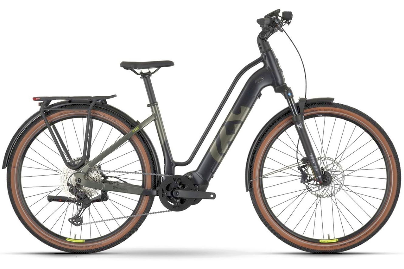 Husqvarna E-bicycles Grand Pather 6 Damen black / dark green matt, 45 cm (28") - S