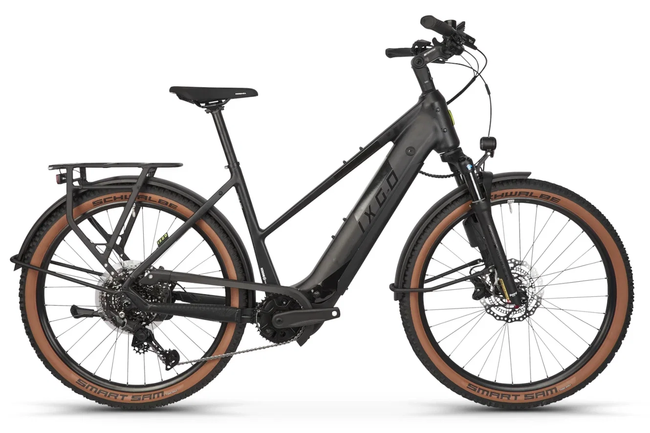 IXGO MT-E FIVE + 800 Trapez cinder black, 48 cm | (27,5")