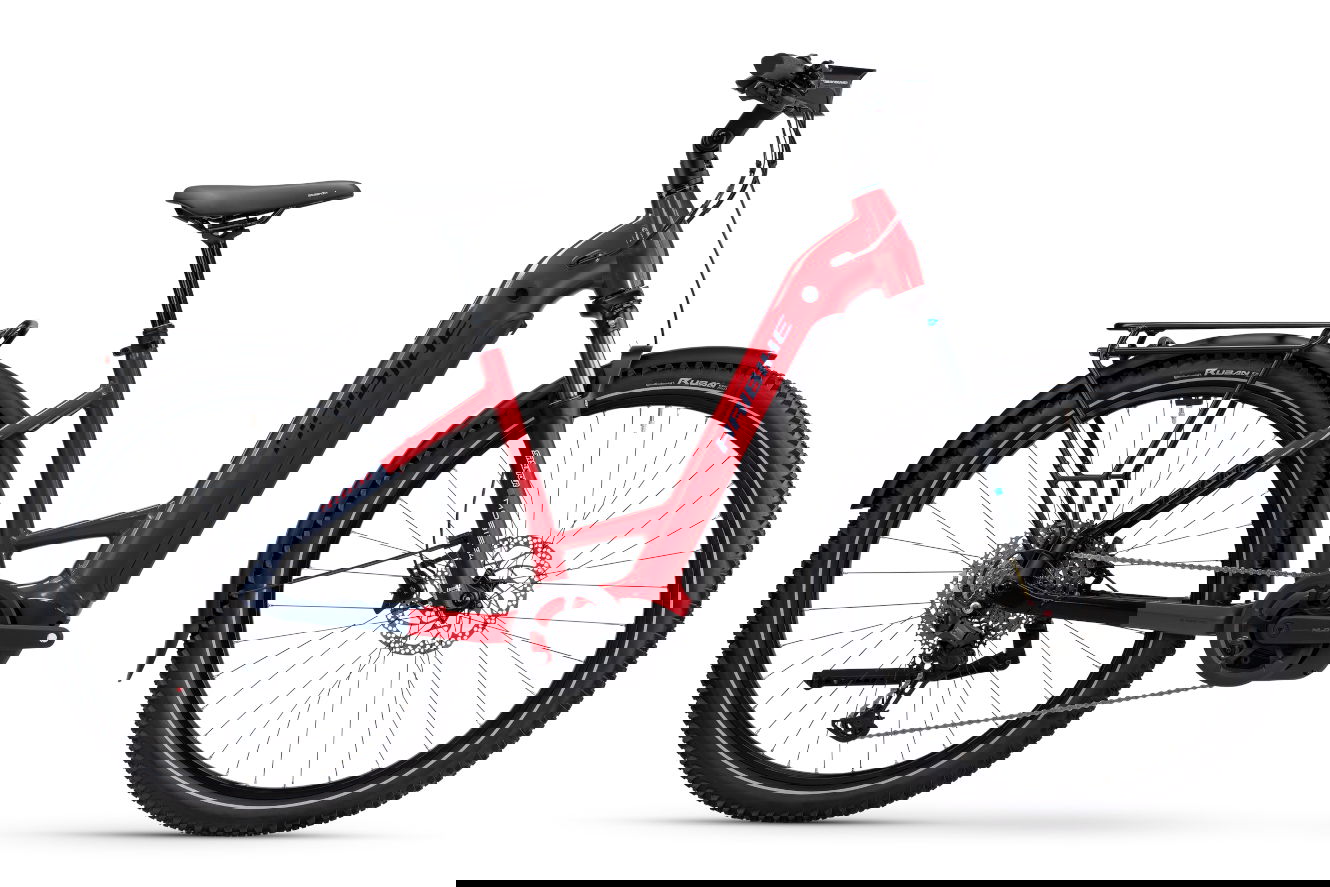 Haibike TREKKING 7 Low dynamite red/blue glänzend, 50 cm | L | (27,5"")