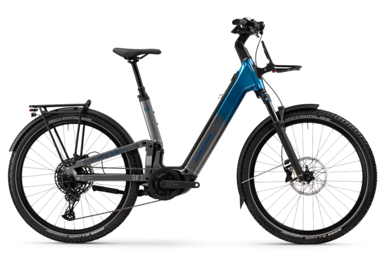 Winora Sinus FS X12 Low platinum/blue glänzend, 52 cm | (27,5")