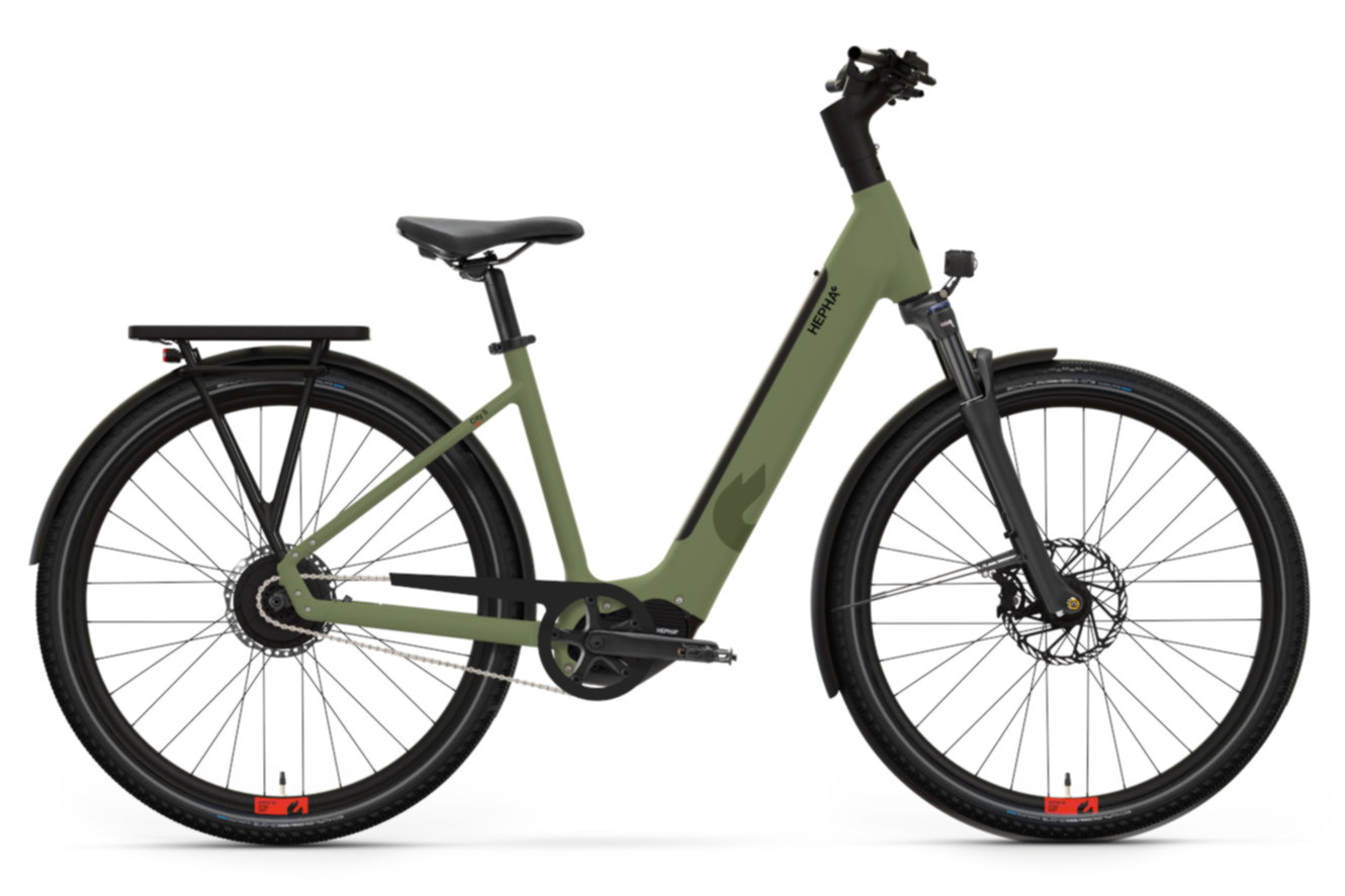 HEPHA City 8 Long Range Low Step dark olive, 55 cm | XL | (28")