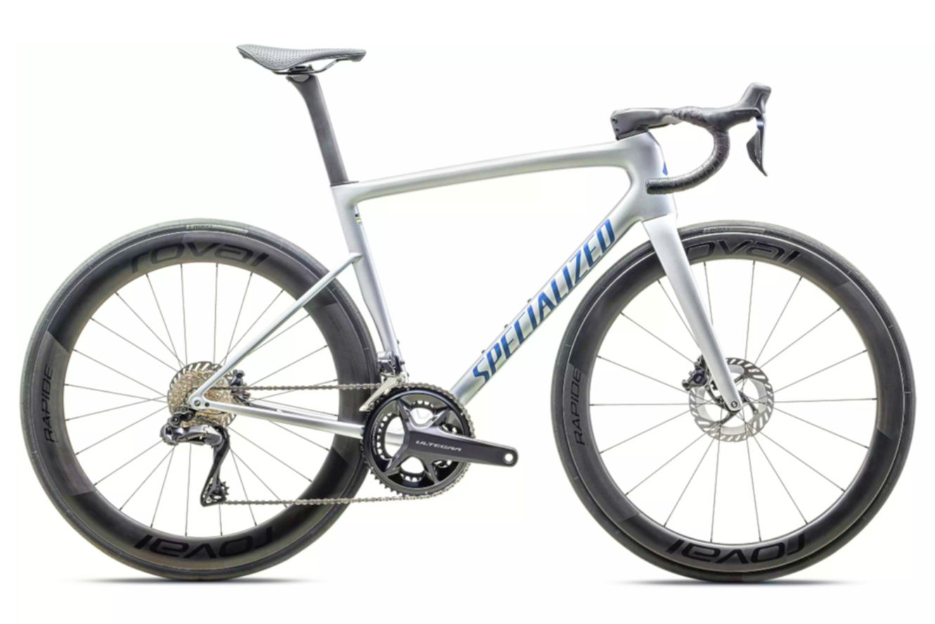 Specialized Tarmac SL8 Pro Diamant gloss liquid silver / satin blue pearl over black liquid metal, 54 cm | (28")