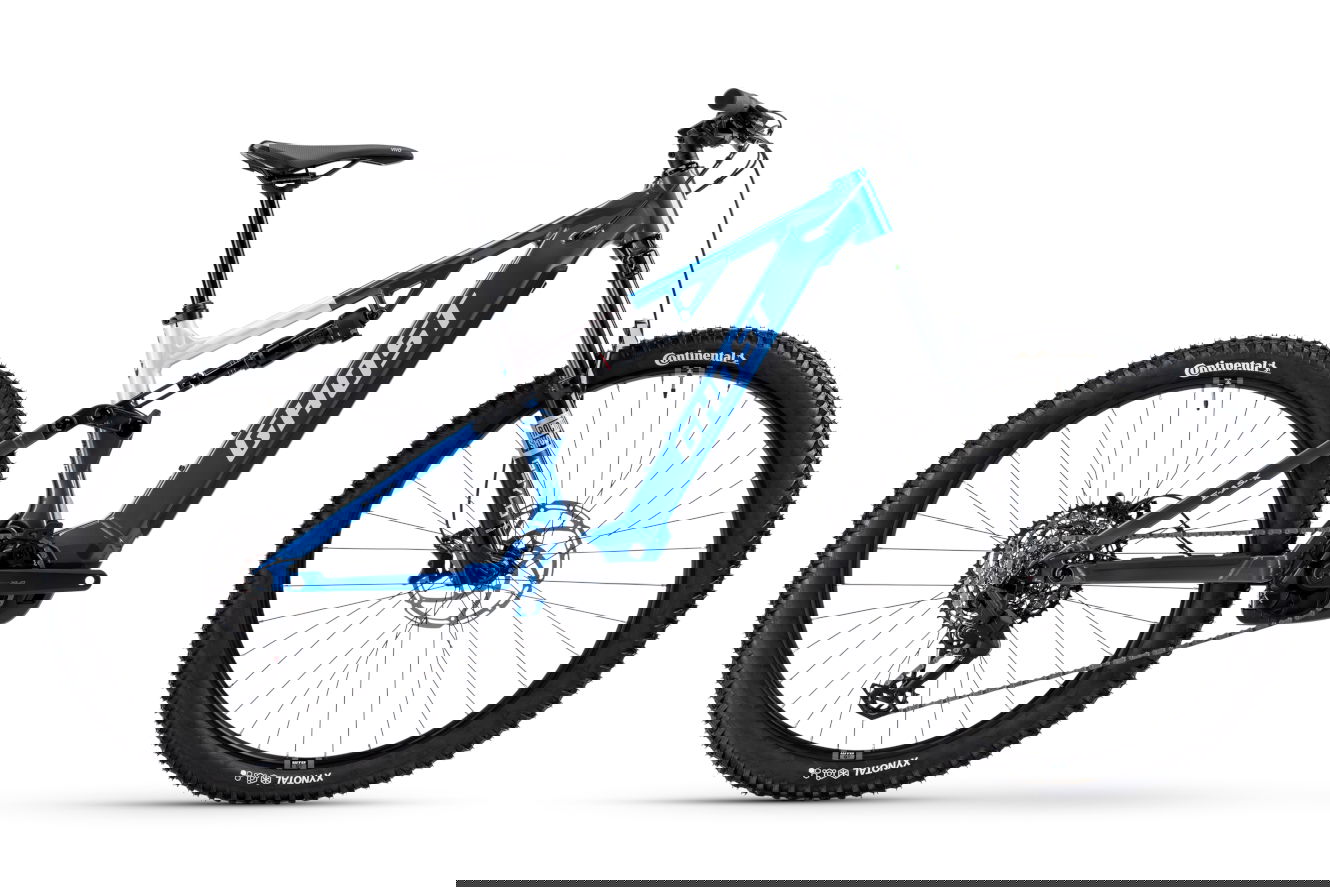 Ghost E-ASX UNIVERSAL High candy blue/coffee arctic dust - glossy, 43 cm | M | (29/27,5")