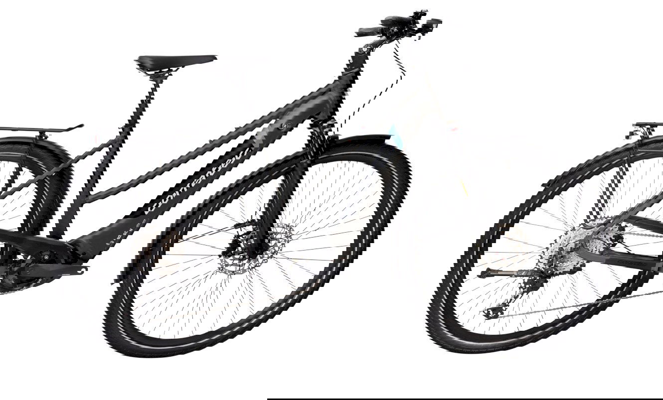 Corratec E-Power Sport 28 CX6 12S Sport Trapez Dark Gray/Cool Gray/Turquois, 45 cm (28")