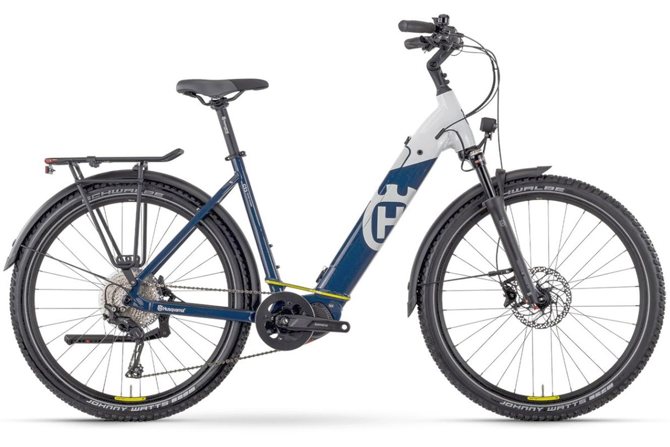 Husqvarna E-bicycles Cross Tourer CT3 Deore EP8 Wave white / blue, 55 cm (27,5") - L