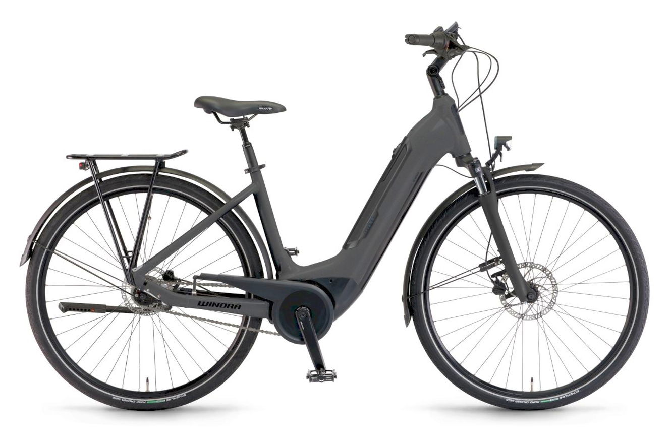 Winora Tria N8f Low microchip grey glossy glänzend, 41 cm | XS | (28")